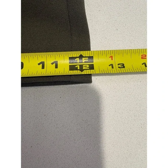 Calvin Klein Womens Ruffle V-Neck Wide Leg Jumpsuit Olive Green Size 2 Belted - Picture 9 of 9